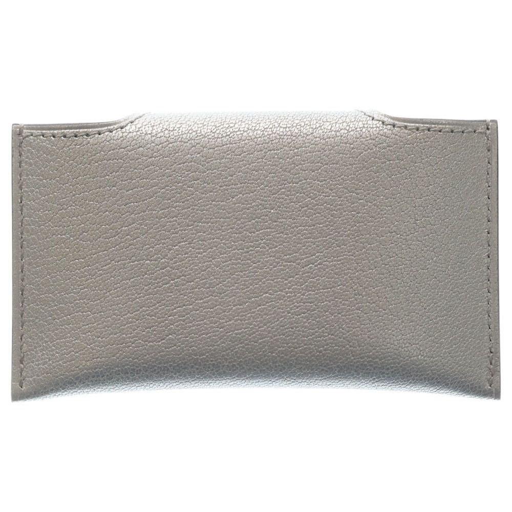 Hermes Iliad Chevre Chamquira Card Case Silver — view 2