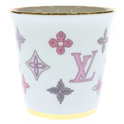 Louis Vuitton Monogram Flower Porcelain Mug Tableware White Hat — view 4