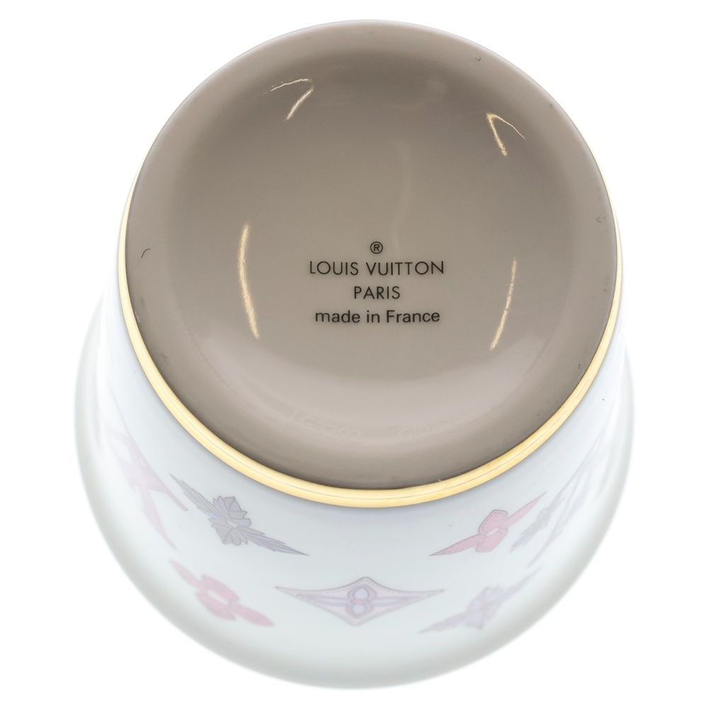 Louis Vuitton Monogram Flower Porcelain Mug Tableware White Hat — view 6