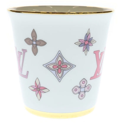 Louis Vuitton Monogram Flower Porcelain Mug Tableware White Hat — view 2