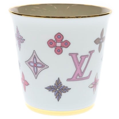 Louis Vuitton Monogram Flower Porcelain Mug Tableware White Hat — view 4