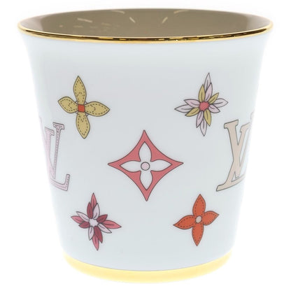 Louis Vuitton Monogram Flower Porcelain Mug Tableware White Hat — view 2