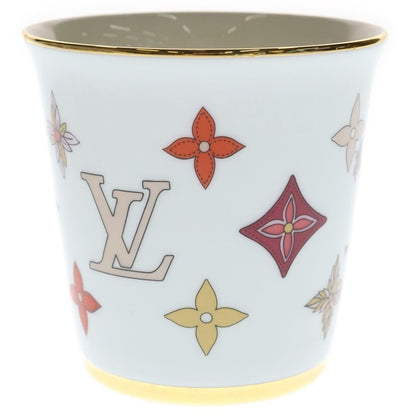 Louis Vuitton Monogram Flower Porcelain Mug Tableware White Hat — view 3