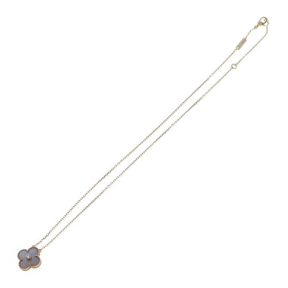 Van Cleef & Arpels Vintage Alhambra Pink Mother of Pearl Diamond Necklace — view 2