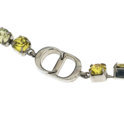 Dior Colored Stone Necklace Rainbow Rhinestone Silver — view 5