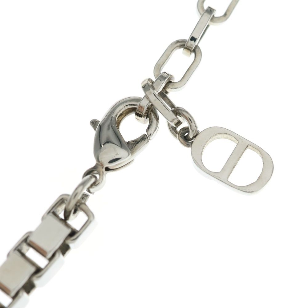 Dior Colored Stone Necklace Rainbow Rhinestone Silver — view 4