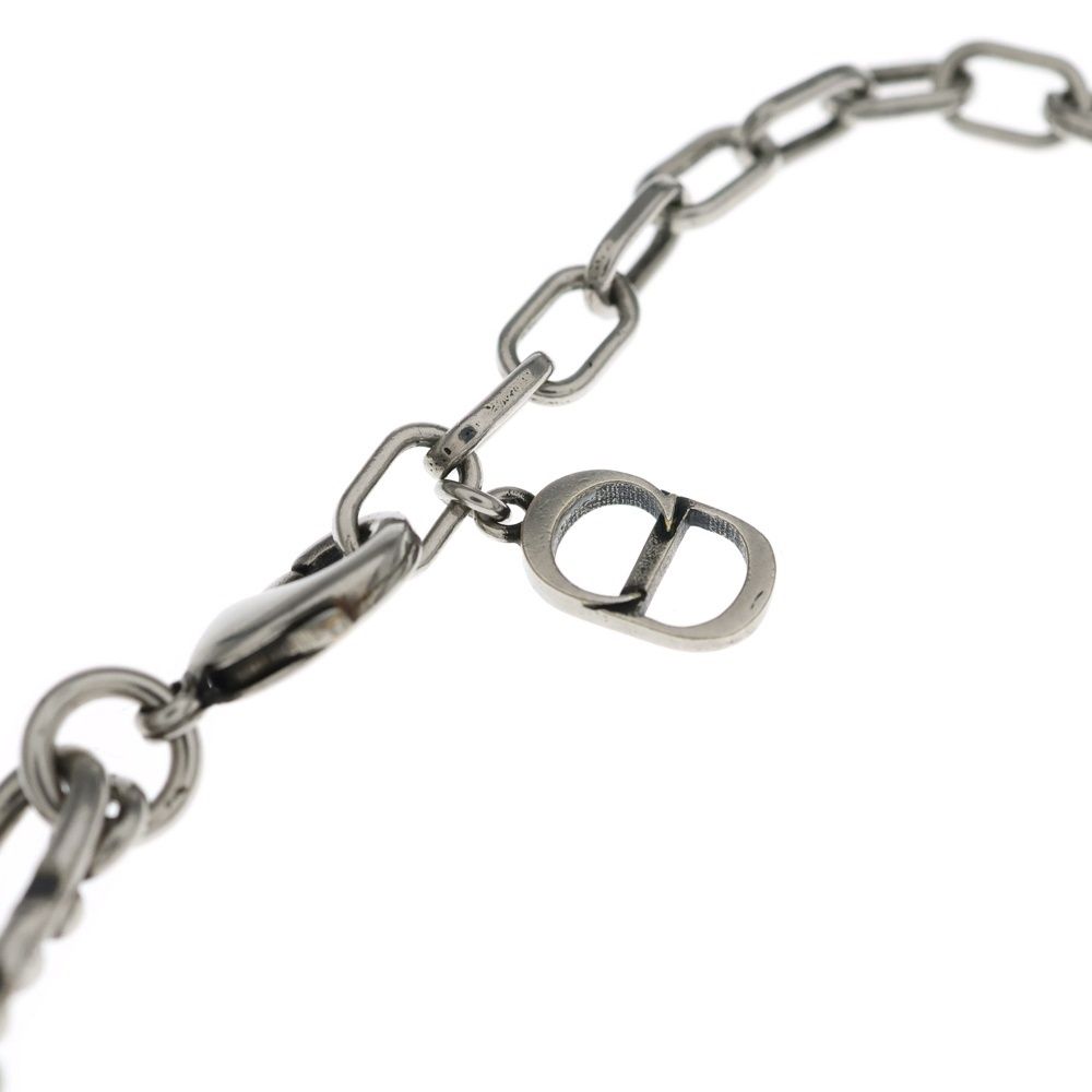 Dior Bracelet Buckle Chain Link Monogram CD Silver — view 5