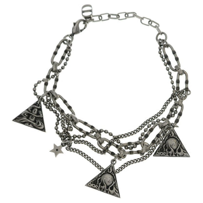 Dior Bracelet Buckle Chain Link Monogram CD Silver — view 2