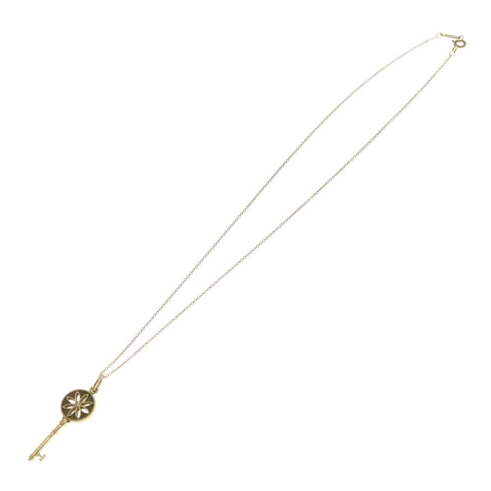 Tiffany & Co Daisy Key Diamond Pendant Top 18K Yellow Gold — view 2