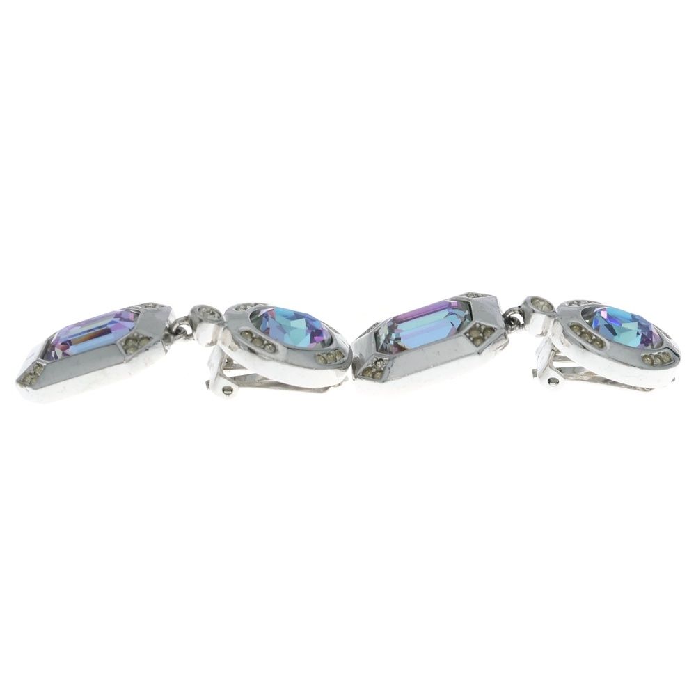 Dior Vintage Silver Earrings Clear — view 4