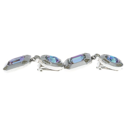 Dior Vintage Silver Earrings Clear — view 4