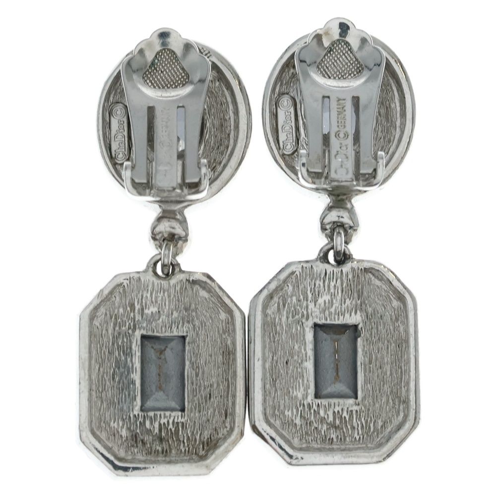 Dior Vintage Silver Earrings Clear — view 2