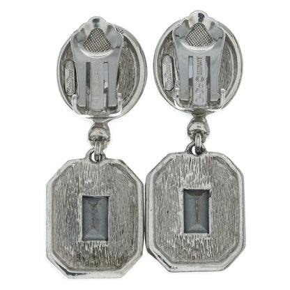 Dior Vintage Silver Earrings Clear — view 2
