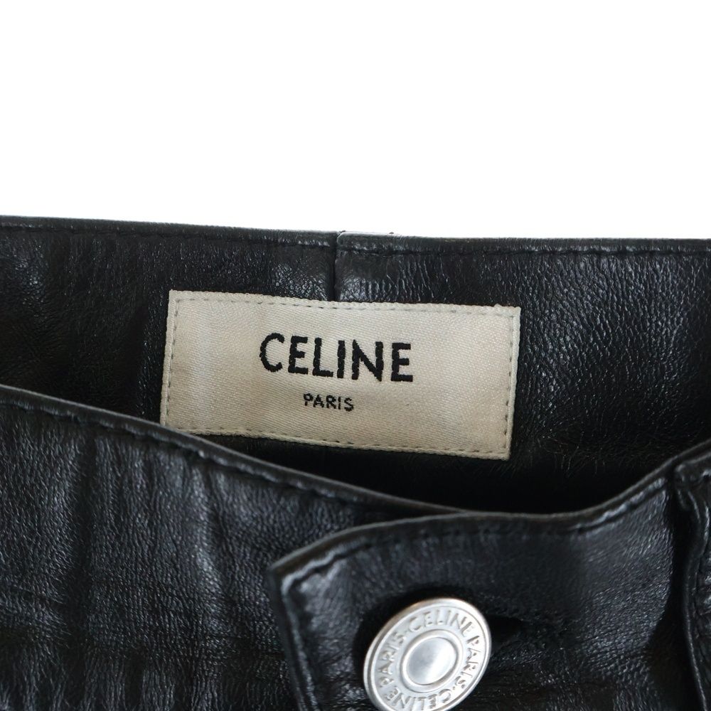 Celine Lamb Leather Pants Black — view 7