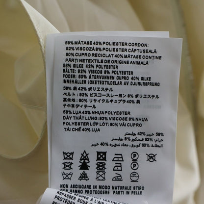 Prada Logo Belt Nylon Half Zip Sleeveless Long Dress Ivory — view 7