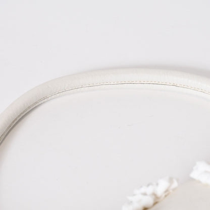 Prada Hobo Handbag Beads Leather White — view 7