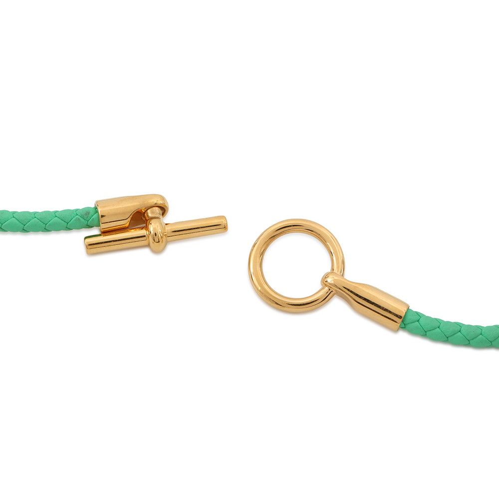 Hermes Bracelet Glenan Double Tour Vert Comic Gold Swift Veil — view 5