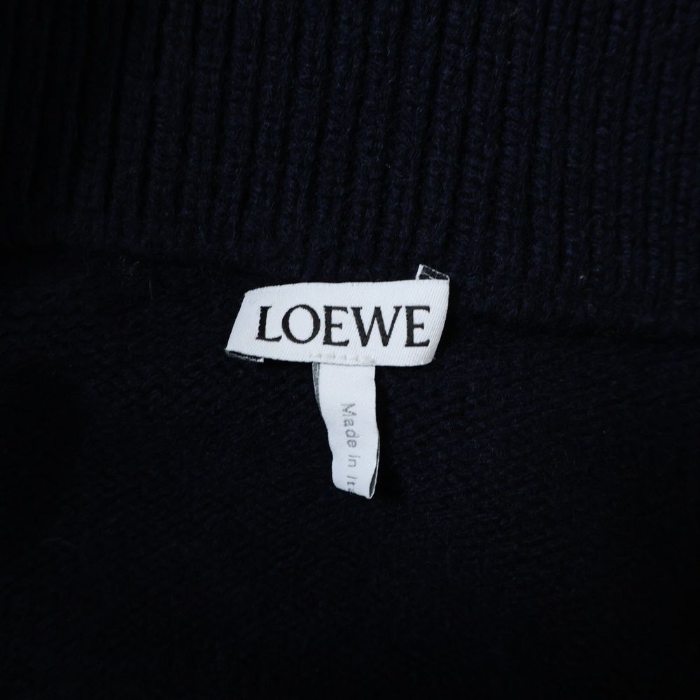 Loewe Half Zip Cashmere Sweater Anagram Logo Knit — view 7