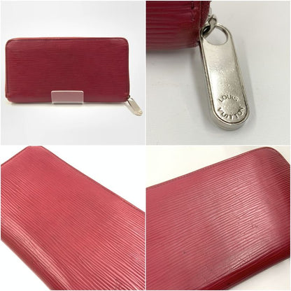 Louis Vuitton Epi Zippy Wallet Zip Around Wine Red