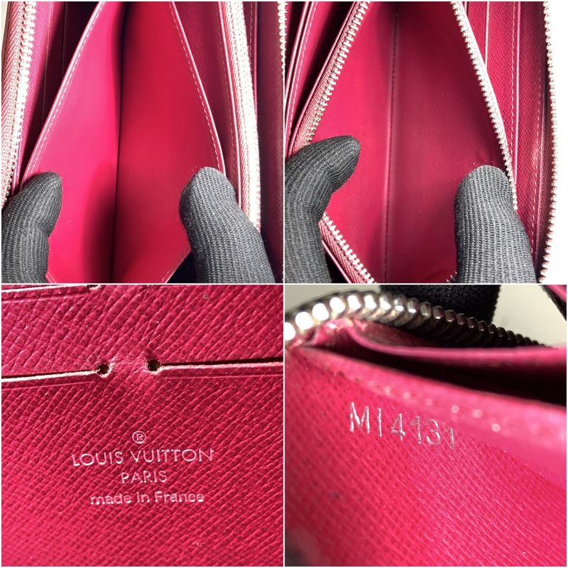 Louis Vuitton Epi Zippy Wallet Zip Around Wine Red
