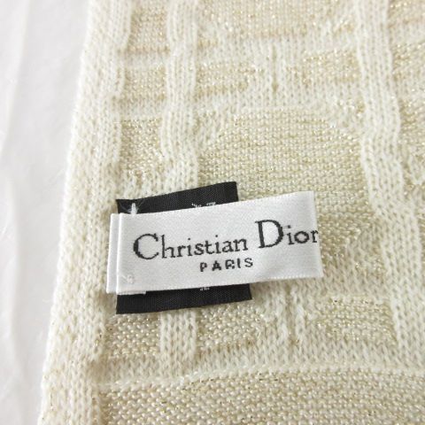 Dior Wool Scarf Shawl Logo Off White — view 3