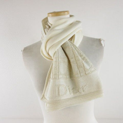 Dior Wool Scarf Shawl Logo Off White — view 5
