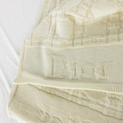 Dior Wool Scarf Shawl Logo Off White — view 4
