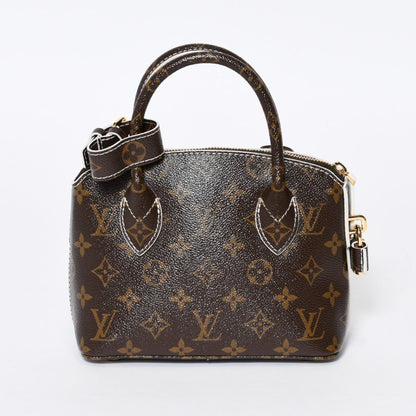 Louis Vuitton Shiny Monogram Lockit BB Handbag Brown Leather Gold — view 3