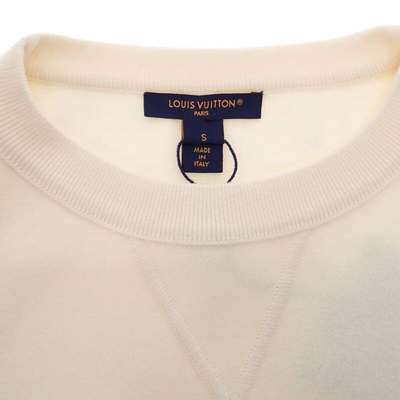 Louis Vuitton Embossed Signature Sweater S Half Sleeve Short Knit Top — view 4