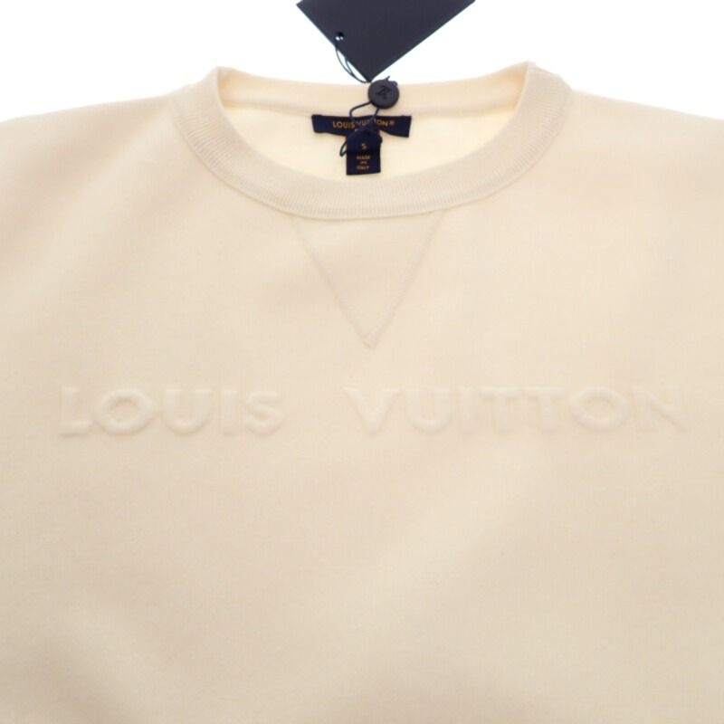 Louis Vuitton Embossed Signature Sweater S Half Sleeve Short Knit Top — view 5