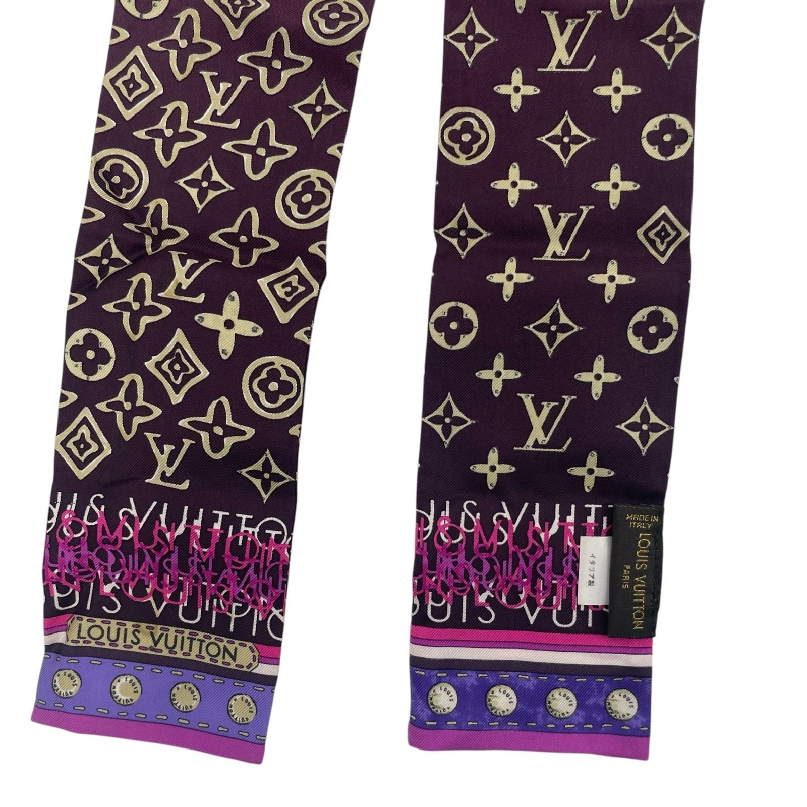 Louis Vuitton Scarf Bandeau Monogram Gradient Purple — view 3