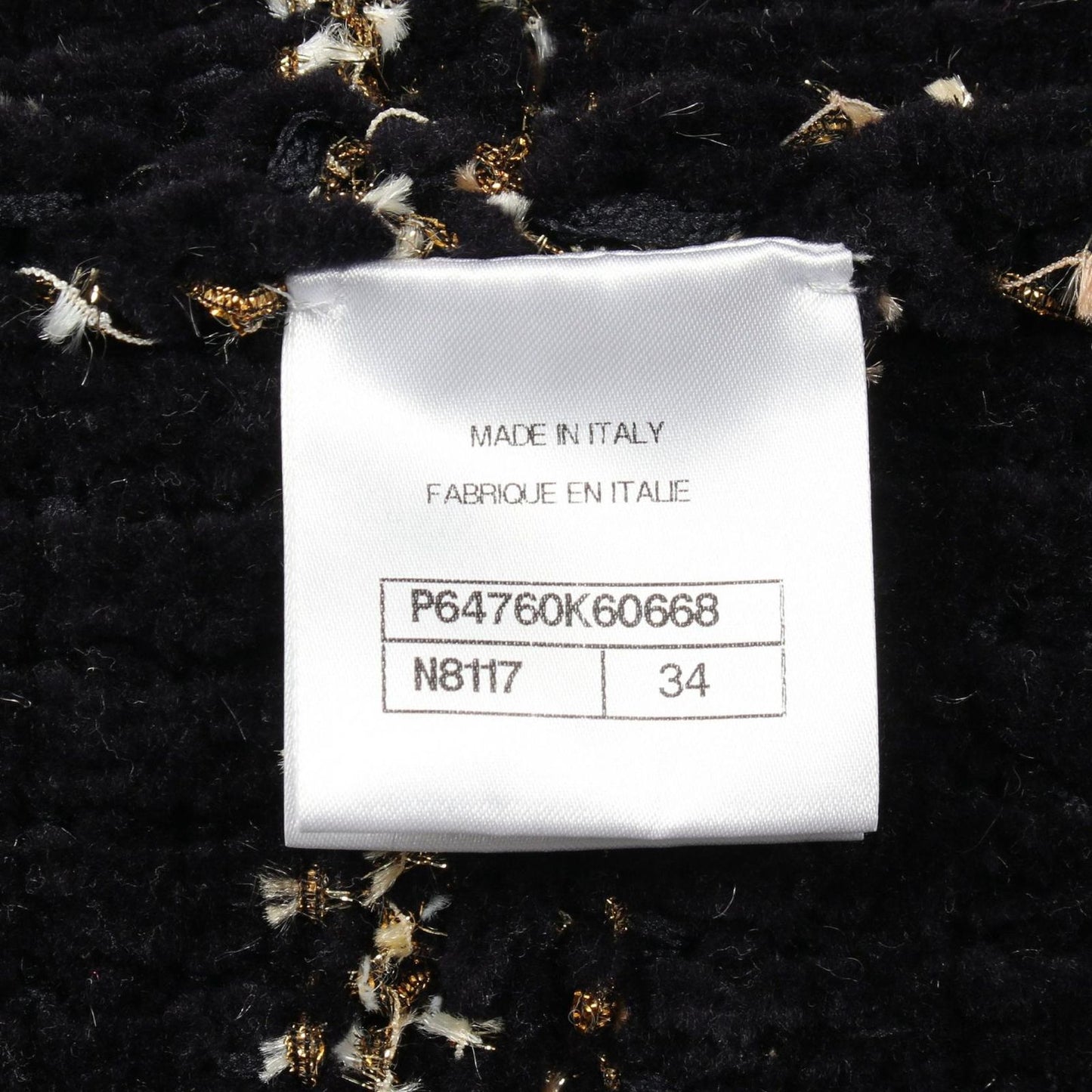 Chanel CC Logo Button Knit Wool Coat Navy White — view 5