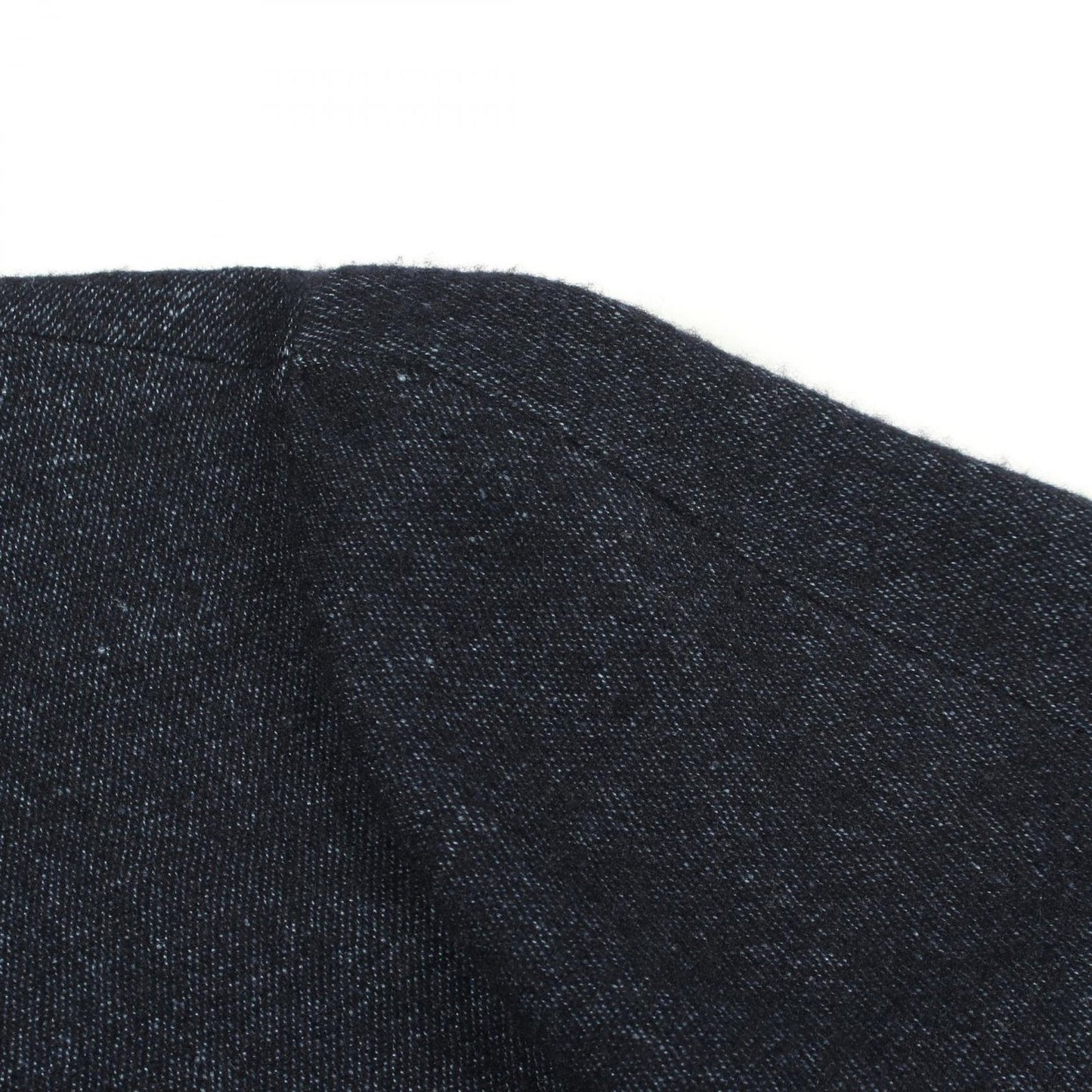 Chanel CC Logo Button Fabric Cashmere Top Shirt Navy Black — view 5