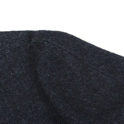 Chanel CC Logo Button Fabric Cashmere Top Shirt Navy Black — view 5