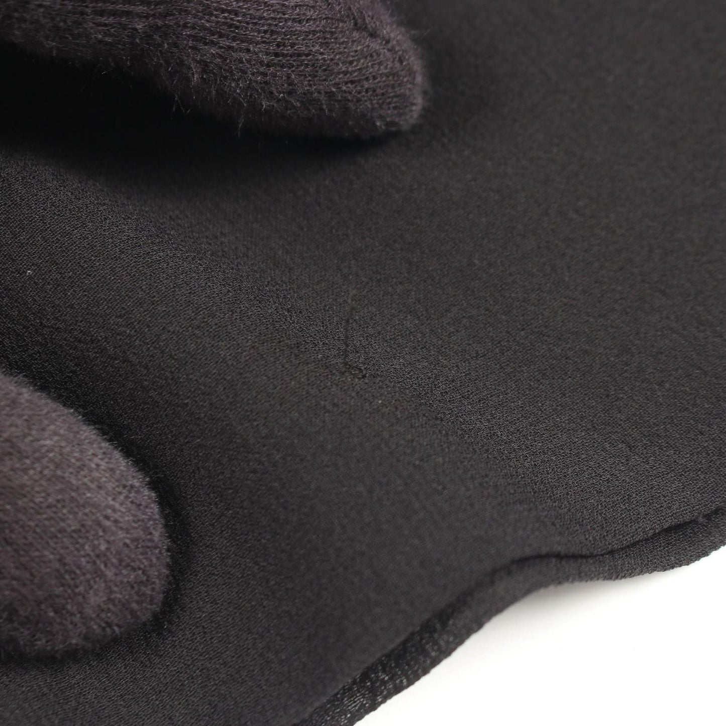 Chanel CC Logo Button Fabric Cashmere Top Shirt Navy Black — view 8