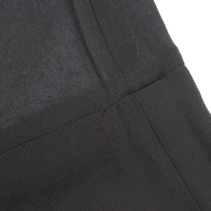 Chanel CC Logo Button Fabric Cashmere Top Shirt Navy Black — view 6