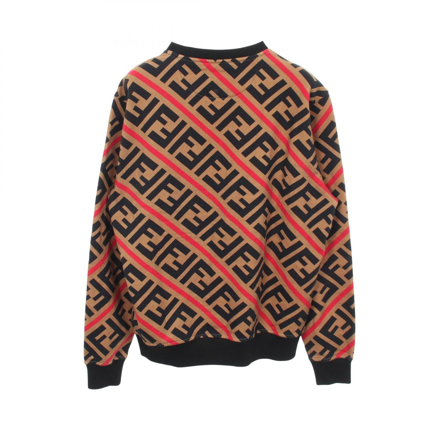 Fendi Sweatshirt Zucca Cotton Khaki Black Red — view 2
