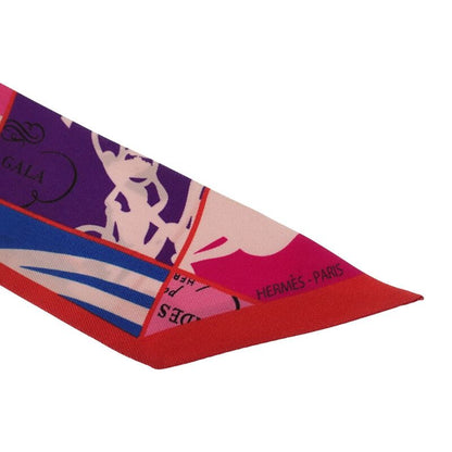 Hermes Brides de Gala en Desordre Order 13 Scarf Silk Red Rouge — view 4