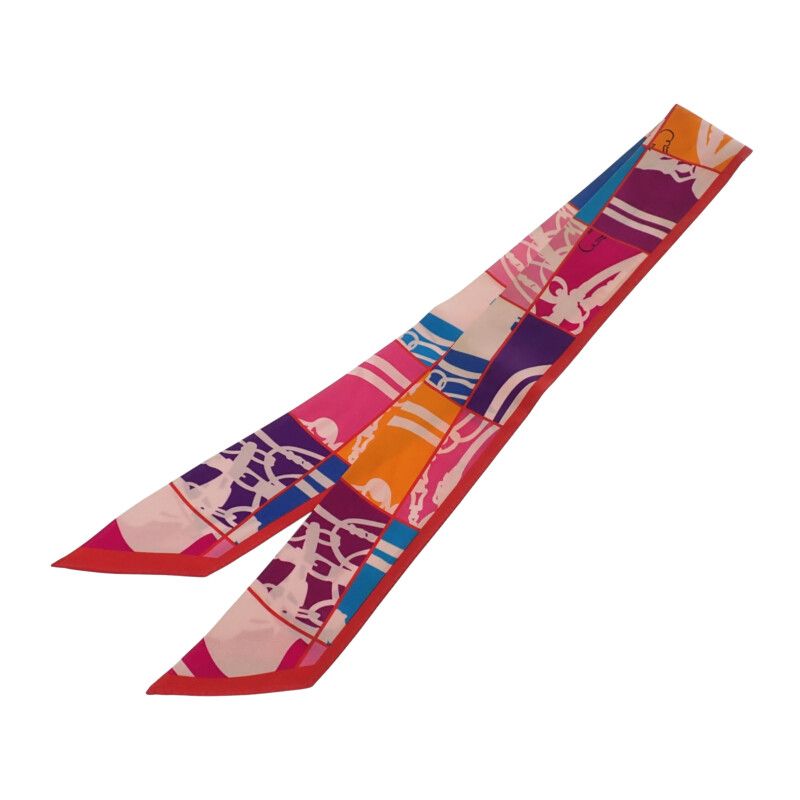 Hermes Brides de Gala en Desordre Order 13 Scarf Silk Red Rouge — view 3