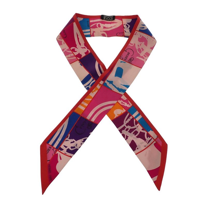 Hermes Brides de Gala en Desordre Order 13 Scarf Silk Red Rouge — view 6
