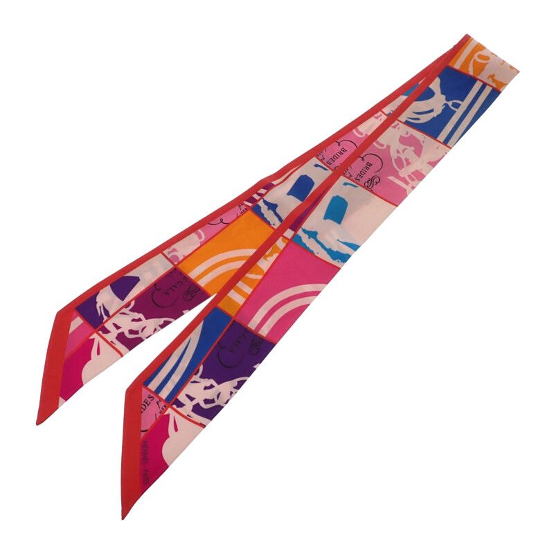 Hermes Brides de Gala en Desordre Order 13 Scarf Silk Red Rouge — view 2
