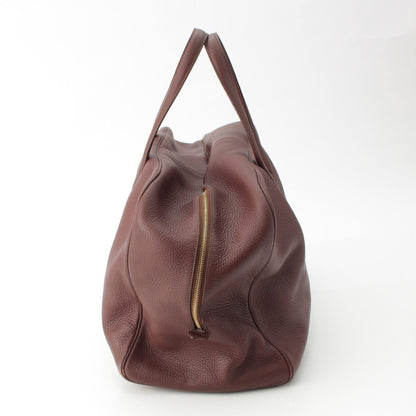 Hermes Victoria Taurillon Clemence Gold Boston Bag Tail Red Brown — view 3