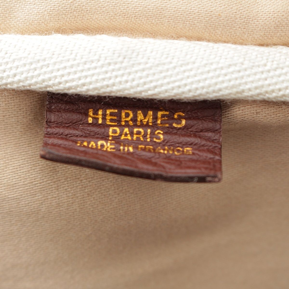 Hermes Victoria Taurillon Clemence Gold Boston Bag Tail Red Brown — view 7