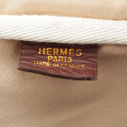 Hermes Victoria Taurillon Clemence Gold Boston Bag Tail Red Brown — view 7