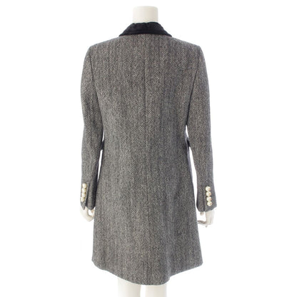 Gucci Wool GG Pearl Velour Coat Black White 38 — view 4