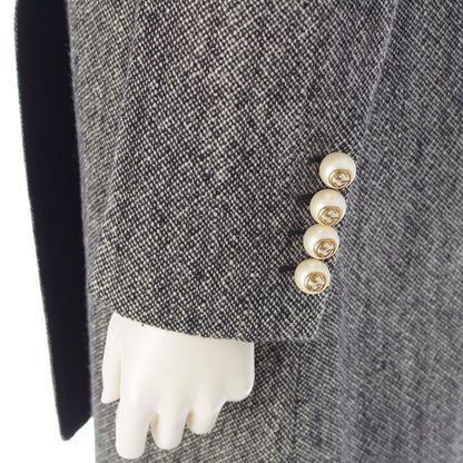 Gucci Wool GG Pearl Velour Coat Black White 38 — view 7