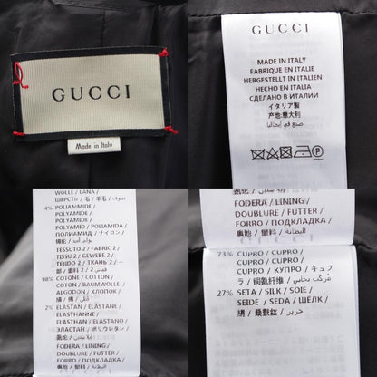 Gucci Wool GG Pearl Velour Coat Black White 38 — view 9