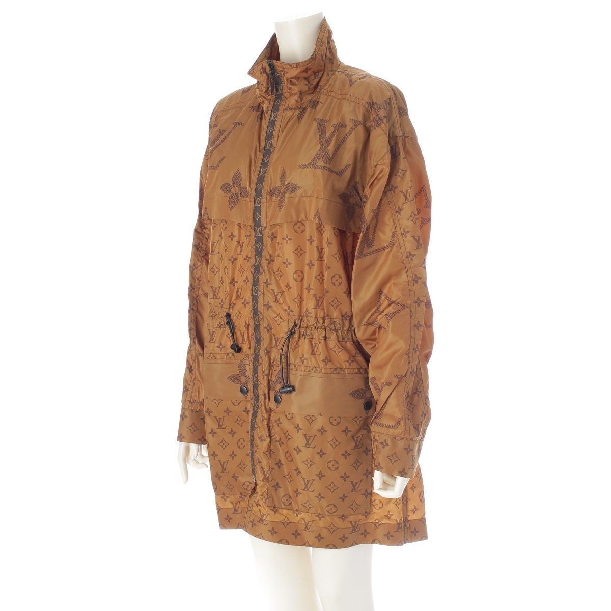 Louis Vuitton Nylon Monogram Giant Coat Jacket Brown 36 — view 2