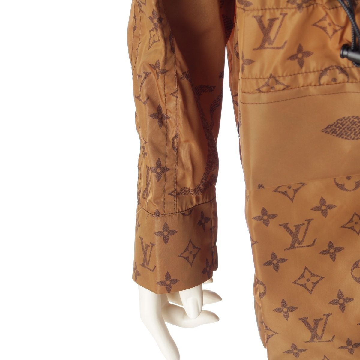 Louis Vuitton Nylon Monogram Giant Coat Jacket Brown 36 — view 6
