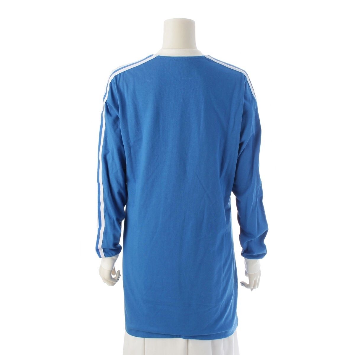 Gucci Adidas Logo Striped Shirt Long Sleeve Dress Blue — view 4